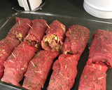 A picture of step 4 of Beef Braciole.