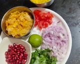 A picture of step 1 of Bhel Puri.