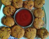 A picture of step 3 of Aalu besan tikki / potato,gram flour fritters.