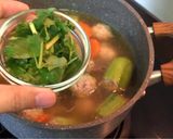 A picture of step 5 of 👩🏽‍🍳🧑🏼‍🍳Homemade Soup •Easy to make at Home • Thai Style Stuffed Cucumber Soup.