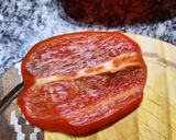 Foto del paso 1 de la receta: Morrón relleno a las brasas