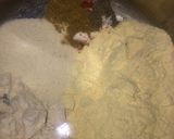 A picture of step 1 of Veg chilla.