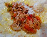 A picture of step 3 of Special Tuna Melt Wrap.