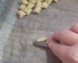 A picture of step 3 of Cavatelli with tomato and rocket.