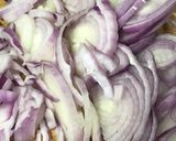 A picture of step 1 of Keema methi.