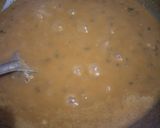 A picture of step 2 of Dal Makhani with Naan.
