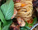 รูปขั้นตอนการทำที่ 4 ของ Oven Roasted Veg Pasta w/t Veg-Pork oat ball🥕🌶️🍝(พาสต้าผักย่างลูกชิ้นหมูโอ้ต)🍝🍆🫑🫚🧄