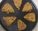 A picture of step 11 of PeanutsRice Triangles with Til chutney.