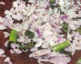 A picture of step 1 of Pithala and Bhakri (पिठलं आणि भाकरी).