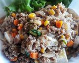 Foto langkah ke 3 dari resep Tim tahu siram daging cincang.