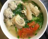 Hình bước làm 8 của món Bún móng giò dọc mùng