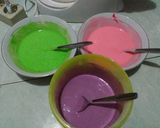 Foto langkah ke 3 dari resep Bolu Kukus Pelangi.