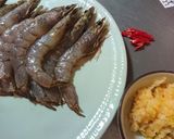 蒜蓉蛋豆腐蒸蝦的食譜步驟1照片