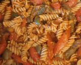 A picture of step 4 of Roasted "Bell" pepper pasta.