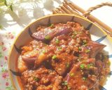 Gambar langkah 5 resipi Mabo Nasu Spicy Eggplant Stir Fry.