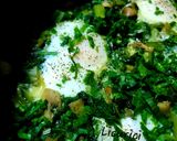 Pas rețetă Shakshuka verde (cu ciuperci și mangold) 3 fotografie