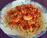 Foto del paso 6 de la receta Espaguetis con langostinos y surimi (otra versión)