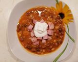 Bableves füstölt hússal (kuktában) recept fázis 8 fotója