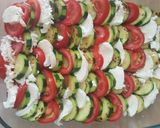 Une image de l'étape 4 de Flan courgettes tomates et mozzarella.