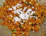 A picture of step 3 of Carrot Poriyal.