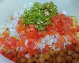 A picture of step 3 of Channa chaat.