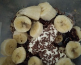 Foto del paso 1 de la receta: Budín vegetariano de banana y ciruela índigo (microondas) 🐼🐾🐾