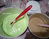 Foto langkah ke 6 dari resep Bolu Jadul Pandan Coklat | 4 Telur.