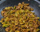 A picture of step 5 of Kaju Karela.