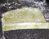 A picture of step 2 of Homemade Fettuccine Pasta, Pesto Dough.