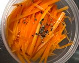 A picture of step 2 of Halloween Japanese Persimmon salad.