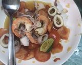 Hình bước làm 1 của món Món Thái - sôm tăm khao pốp thá lê - hay còn gọi là gỏi thái