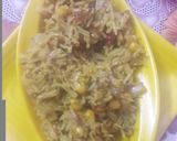 A picture of step 1 of Corn pulav.