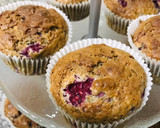 A picture of step 5 of Raspberry Banana Muffins.