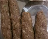 A picture of step 3 of Seekh kabab.