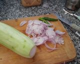 A picture of step 1 of Bottle gourd fritter with yoghurt dip.