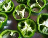 A picture of step 1 of Baked masala capsicum.
