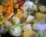 Pui shaaker chochhori (Malabar Spinach with mixed vegetables) recipe step 1 photo