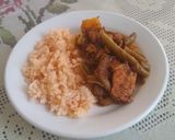 Foto del paso 5 de la receta: Puerco con pasilla ejote y papa