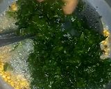 A picture of step 2 of Aloo Palak.