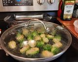A picture of step 4 of Brussels Sprouts Kabobs.