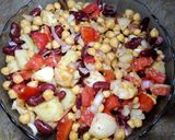 A picture of step 5 of Chana Chaat.