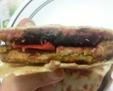 Foto del paso 12 de la receta: 🌮🌯Rapidita o Wrap con hamburguesa de Atún, remolachas y zanahorias salteadas tocineta y queso!!!