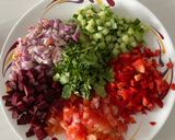 A picture of step 3 of Orzo Pasta Salad.