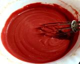 A picture of step 5 of Red Velvet Pound Cake.