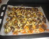 Foto del paso 4 de la receta: Setas al horno en cama de chips de verduras con soja texturizada
