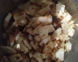 A picture of step 3 of Shaljam ki bhujia.