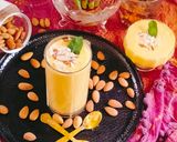 A picture of step 3 of Mango milkshake with vanilla ice cream.