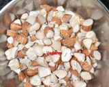 A picture of step 1 of Coconut Ladoos.