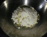 A picture of step 1 of Sattu kachori /chole.