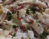 A picture of step 5 of Warm Skate Wing Salad with Pink Peppercorns and Cracked Black Pepper.